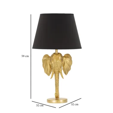 LAMPA STOŁOWA SŁOŃ 32X59 cm